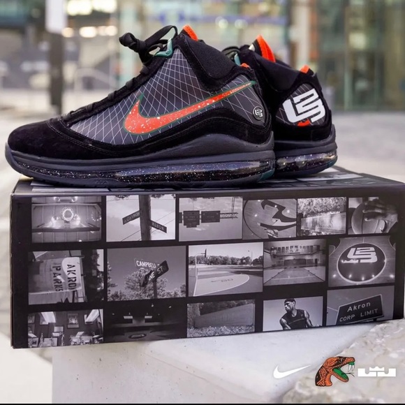 Nike LeBron 7 FAMU Florida A&M University Black Orange Green DX8554-001 Size 14 - Picture 9 of 16